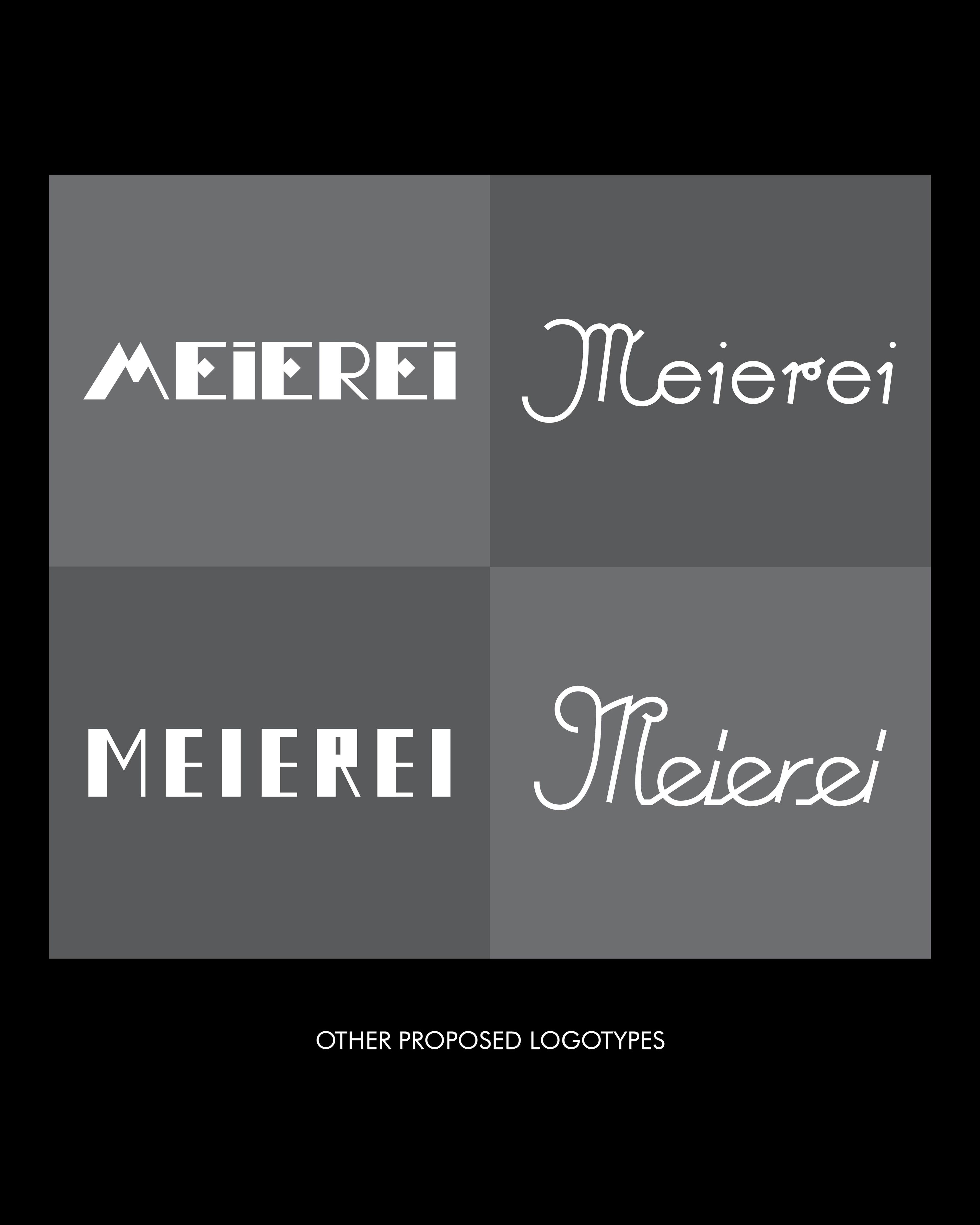 a few alternate mid-century Viennese style logotypes I designed for Meierei restaurant